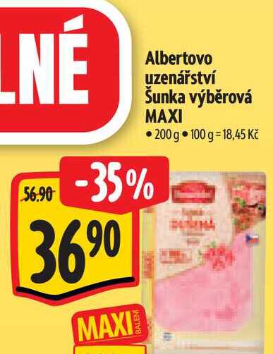  Albertovo uzenářství Šunka výběrová MAXI 200 g  