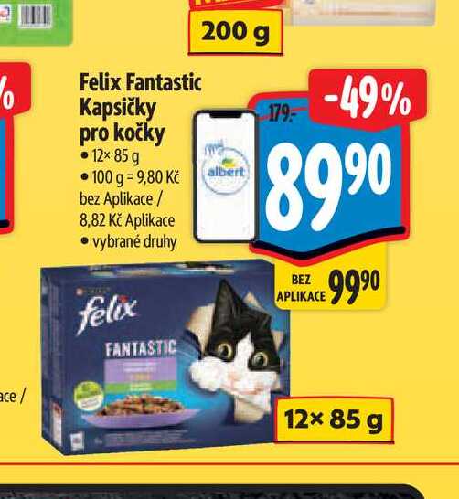 Felix Fantastic Kapsičky pro kočky 12× 85 g  