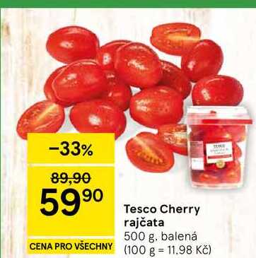 Tesco Cherry rajčata, 500 g, balená  