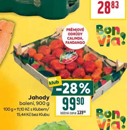 Jahody balení, 900 g  