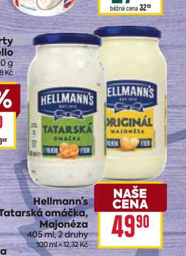 Hellmann's Tatarská omáčka, Majonéza 405 ml 