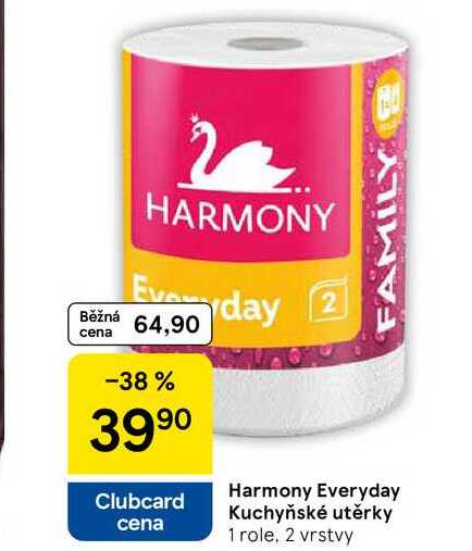 Harmony Everyday Kuchyňské utěrky, 1 role, 2 vrstvy 