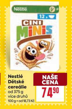 Nestlé Dětské cereálie od 375 g