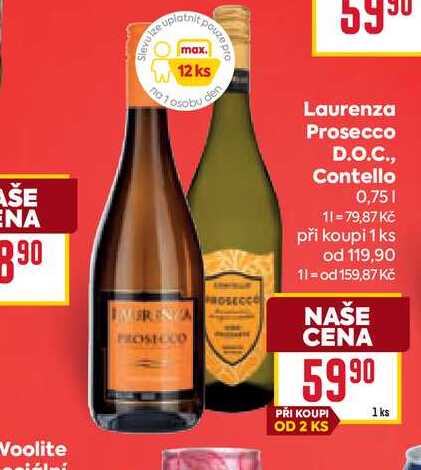 Laurenza Prosecco D.O.C., Contello 0,75l 