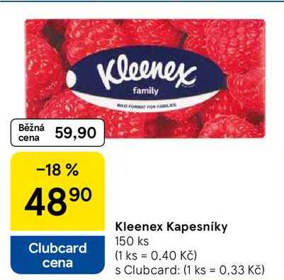 Kleenex Kapesníky, 150 ks  