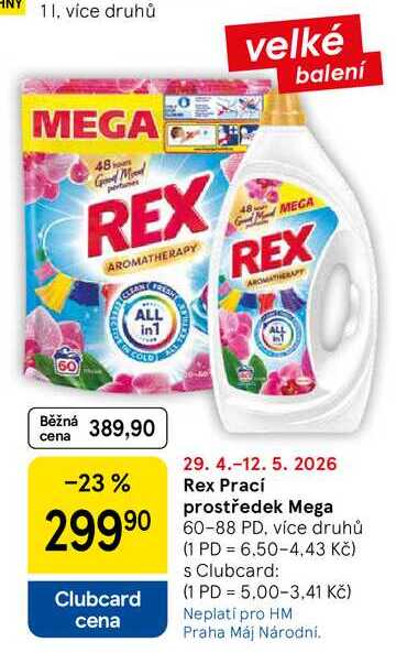 Rex Prací prostředek Mega, 60-88 PD, více druhů  
