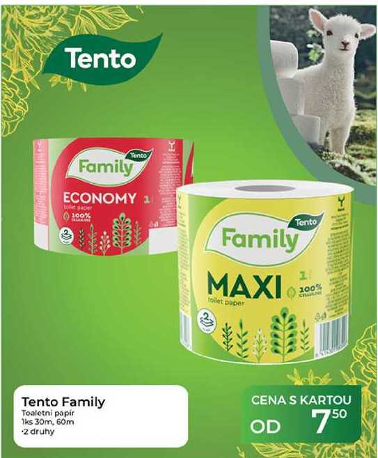 Tento Family Toaletní papír 1ks 30m, 60m