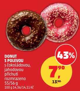DONUT S POLEVOU s čokoládovou, 55/56 g  