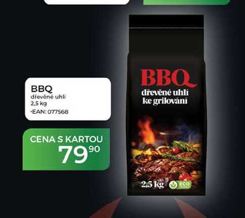 BBQ dřevěné uhlí 2,5 kg  