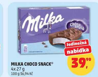 MILKA CHOCO SNACK, 4x 27 g 