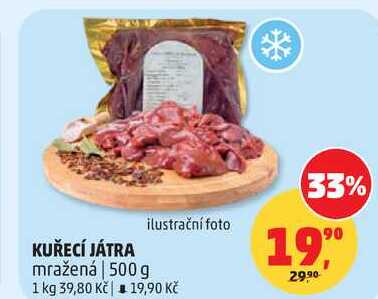 KUŘECÍ JÁTRA mražená, 500 g 