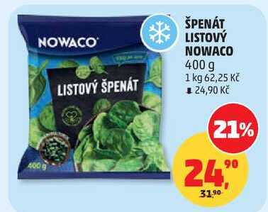ŠPENÁT LISTOVÝ NOWACO, 400 g 