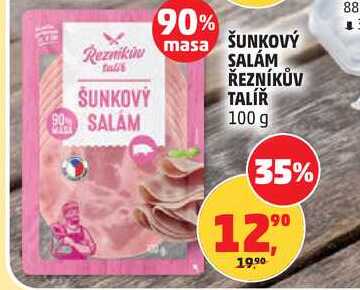 ŠUNKOVÝ SALÁM ŘEZNÍKŮV TALÍŘ, 100 g