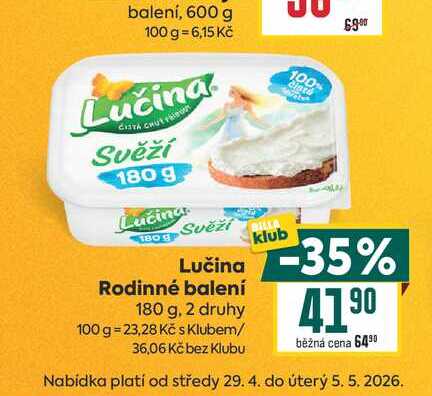 Lučina Rodinné balení 180 g