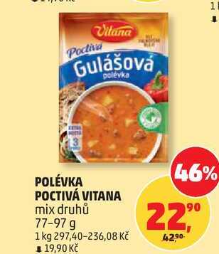 POLÉVKA POCTIVÁ VITANA mix druhů, 77-97 g 