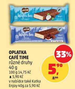 OPLATKA CAFÉ TIME různé druhy, 40 g 
