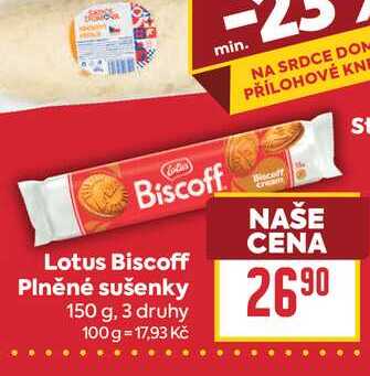 Lotus Biscoff Plněné sušenky 150 g