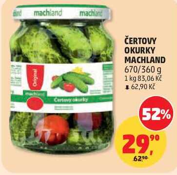ČERTOVY OKURKY MACHLAND, 670/360 g  