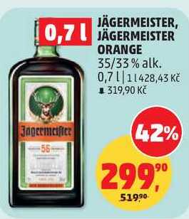 JÄGERMEISTER, 0,7 l