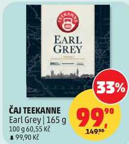 ČAJ TEEKANNE Earl Grey, 165 g