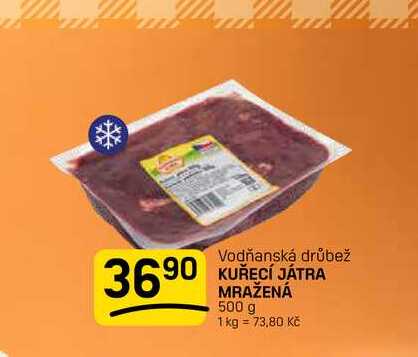 KUŘECÍ JÁTRA MRAŽENÁ 500 g