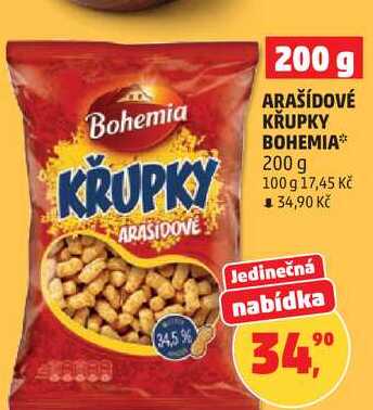 ARAŠÍDOVÉ KRUPKY BOHEMIA, 200 g