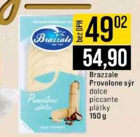 Brazzale Provolone sýr dolce piccante plátky 150 g 