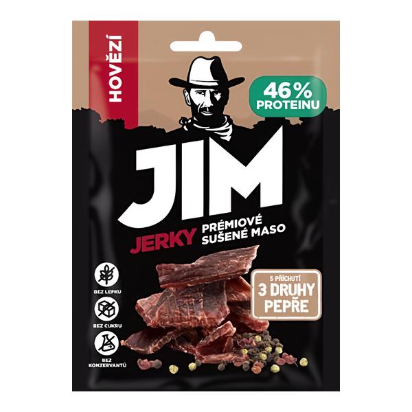 Jim Jerky Hovězí 3 pepře