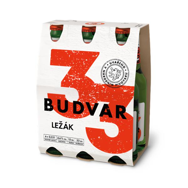 Budějovický Budvar 33, světlý ležák 6x330ml
