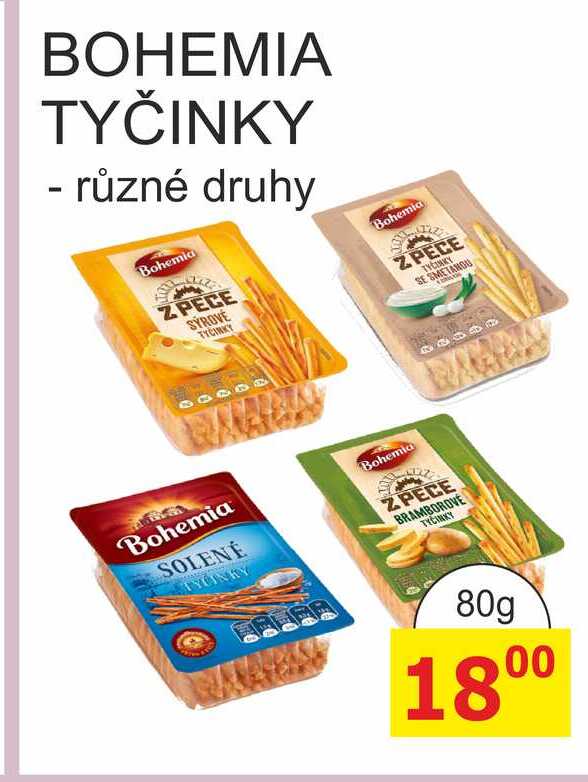 BOHEMIA TYČINKY 80g 