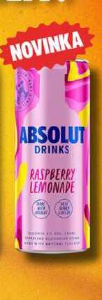 ABSOLUT DRINKS RASPBERRY LEMONADE 0,25l plechovka