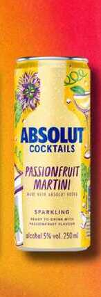 ABSOLUT COCKTAILS PASSIONFRUIT MARTINI 0,25l plechovka