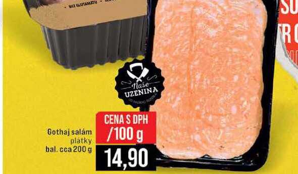 Gothaj salám plátky bal. cca 200 g 100g