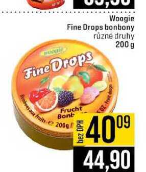 Woogie Fine Drops bonbony různé druhy 200 g 