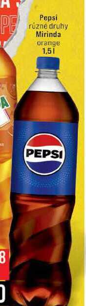 Pepsi různé druhy Mirinda orange 1,5l
