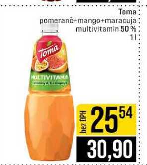 Toma pomeranč+mango+maracuja multivitamin 50% 1l