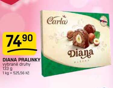 DIANA PRALINKY vybrané druhy 133 g 