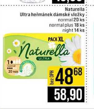 Naturella Ultra heřmánek dámské vložky normal 20 ks normal plus 18 ks night 14 ks 