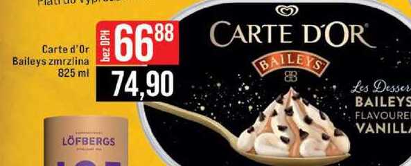Carte d'Or Baileys zmrzlina 825 ml