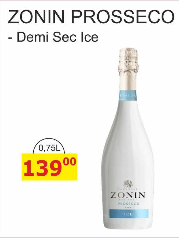 ZONIN PROSSECO - Demi Sec Ice 0,75L