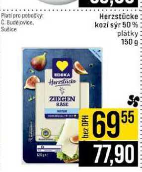 Herzstücke kozi sýr 50% plátky 150 g 