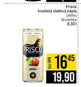 Frisco kvašený sladový nápoj jablko brusinka 0,33l