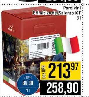 Parolvini Primitivo del Salento IGT 3l