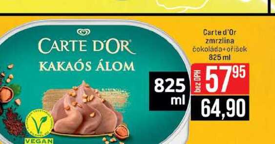 Carte d'Or zmrzlina čokoláda oříšek 825 ml 