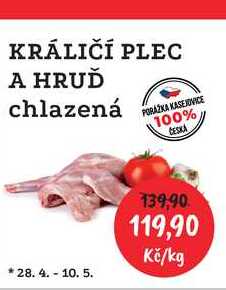 KRÁLIČÍ PLEC A HRUĎ chlazená 1kg 