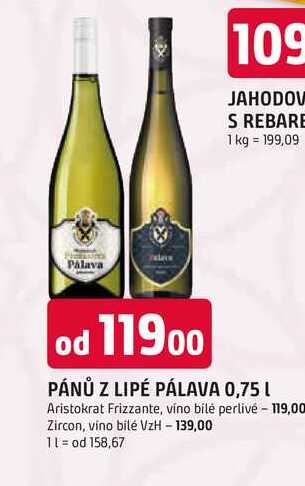 PÁNŮ Z LIPÉ PÁLAVA 0,75 L 
