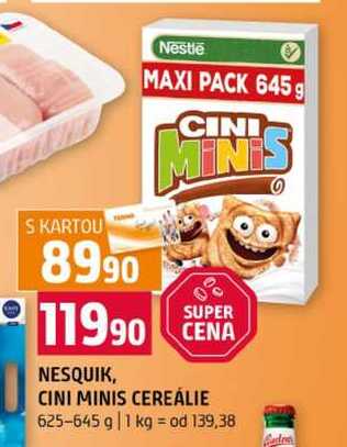 NESQUIK, CINI MINIS CEREÁLIE 625-645 g