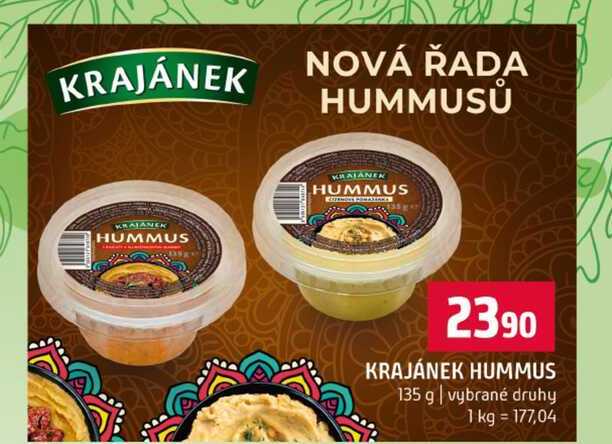 KRAJÁNEK HUMMUS 135 g vybrané druhy 