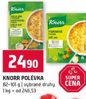 KNORR POLÉVKA 82-101 g vybrané druhy
