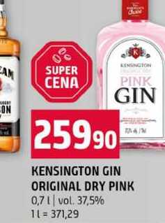 KENSINGTON GIN ORIGINAL DRY PINK 0,7l vol. 37,5% 